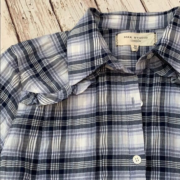 Women’s Max Studio plaid button down size Med NWOT - Picture 4 of 7